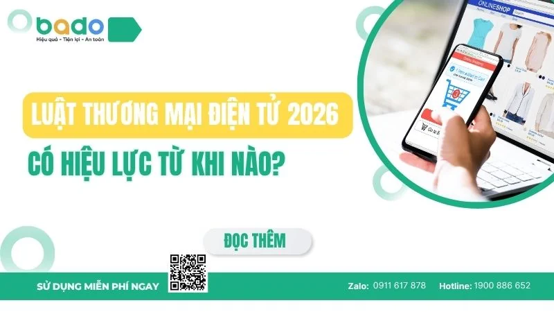 Luật Thương mại điện tử 2026 có hiệu lực từ khi nào?