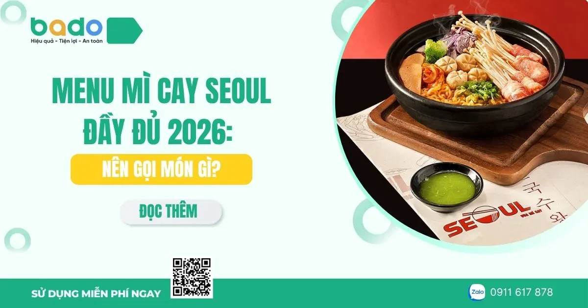 Menu Mì Cay Seoul 2026: Đầy Đủ Các Món Ngon