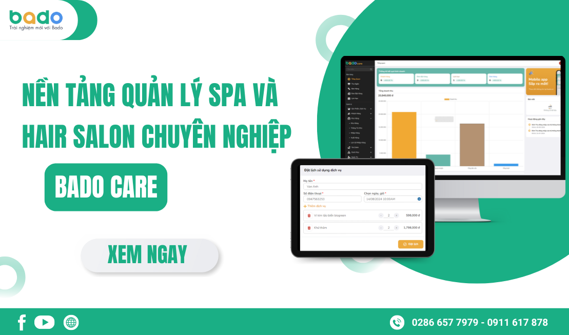 Bado Care - Nền Tảng Quản Lý Spa và Hair Salon Chuyên Nghiệp