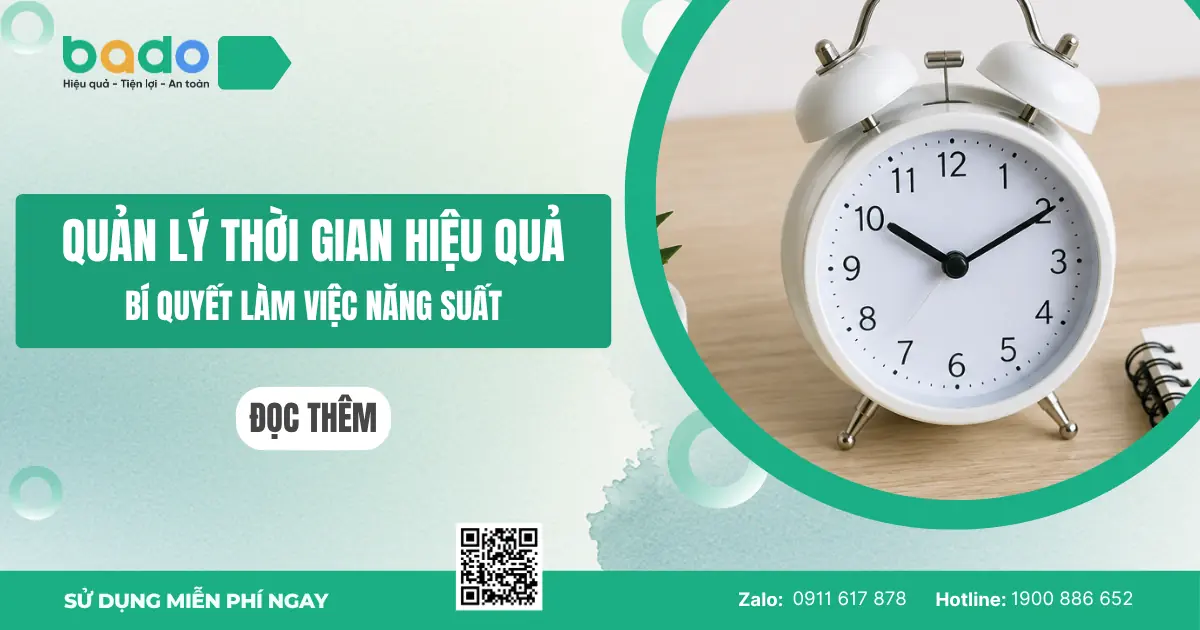 Quản lý thời gian hiệu quả: Bí quyết làm việc năng suất