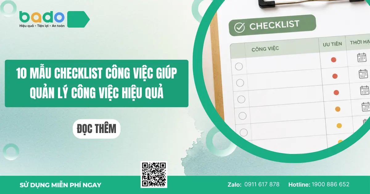 10 mẫu checklist công việc giúp quản lý công việc hiệu quả
