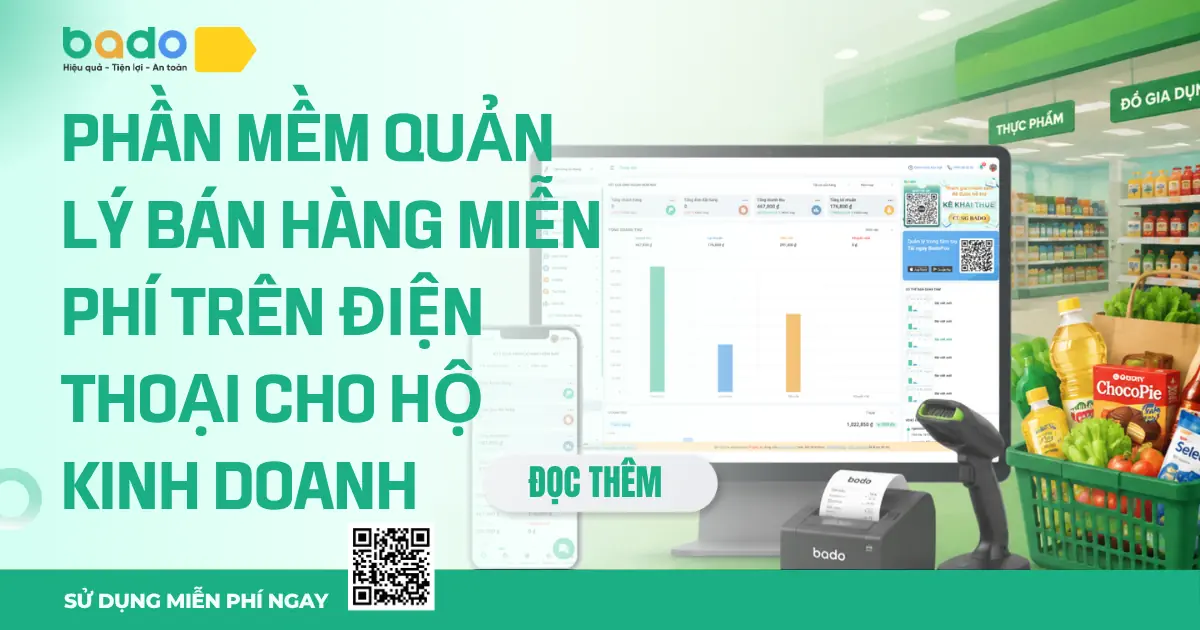 Phần mềm quản lý bán hàng miễn phí cho hộ kinh doanh