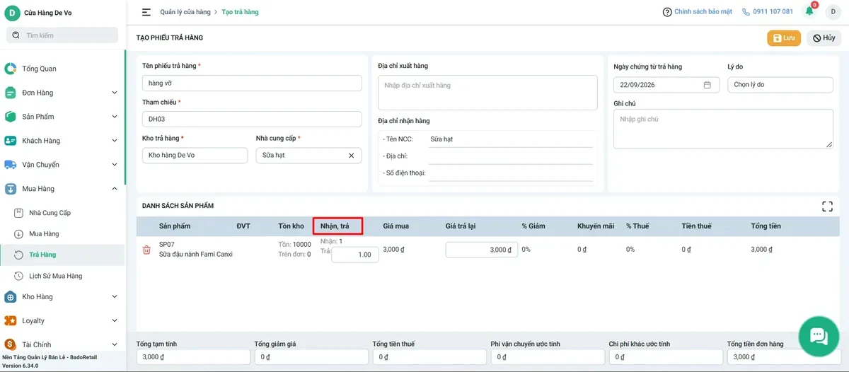Nhập số lượng Nhận Trả.webp