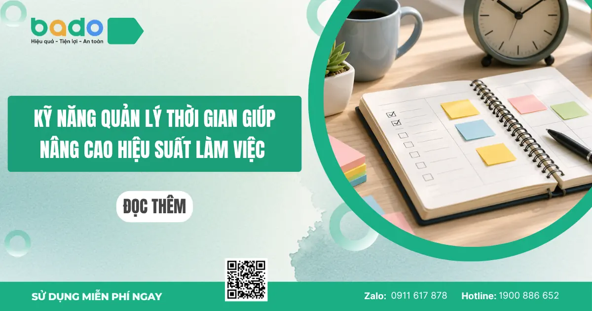 Kỹ năng quản lý thời gian giúp nâng cao hiệu suất làm việc 