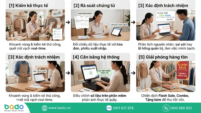Quy trình 5 bước xử lý lệch tồn kho thực tế cho chủ shop.png