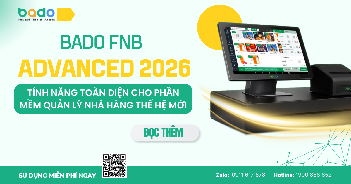Bado FnB Advanced 2026: Tính Năng Mới
