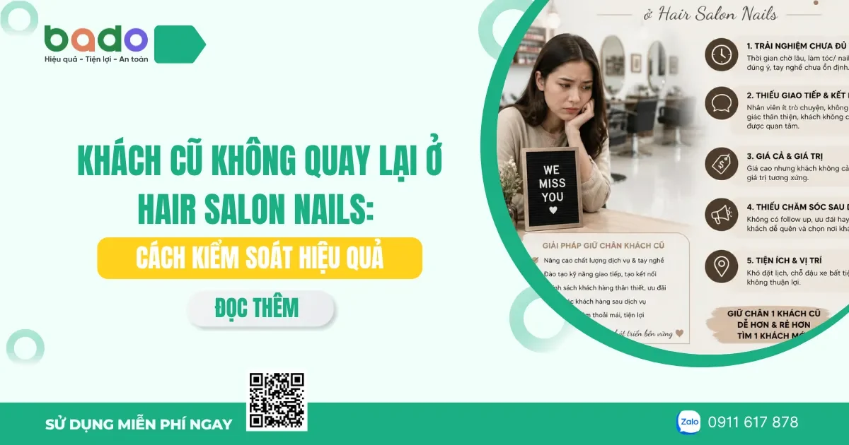 Khách cũ không quay lại ở Hair Salon Nails: Cách kiểm soát hiệu quả