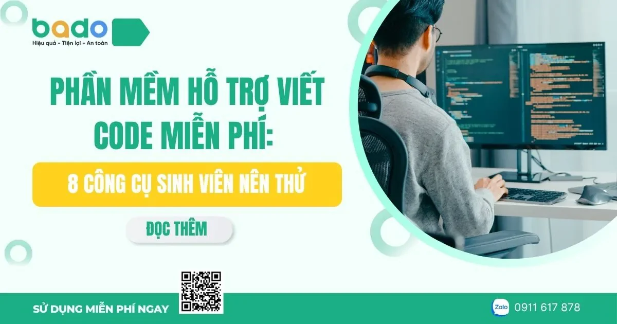Phần mềm hỗ trợ viết code miễn phí cho sinh viên
