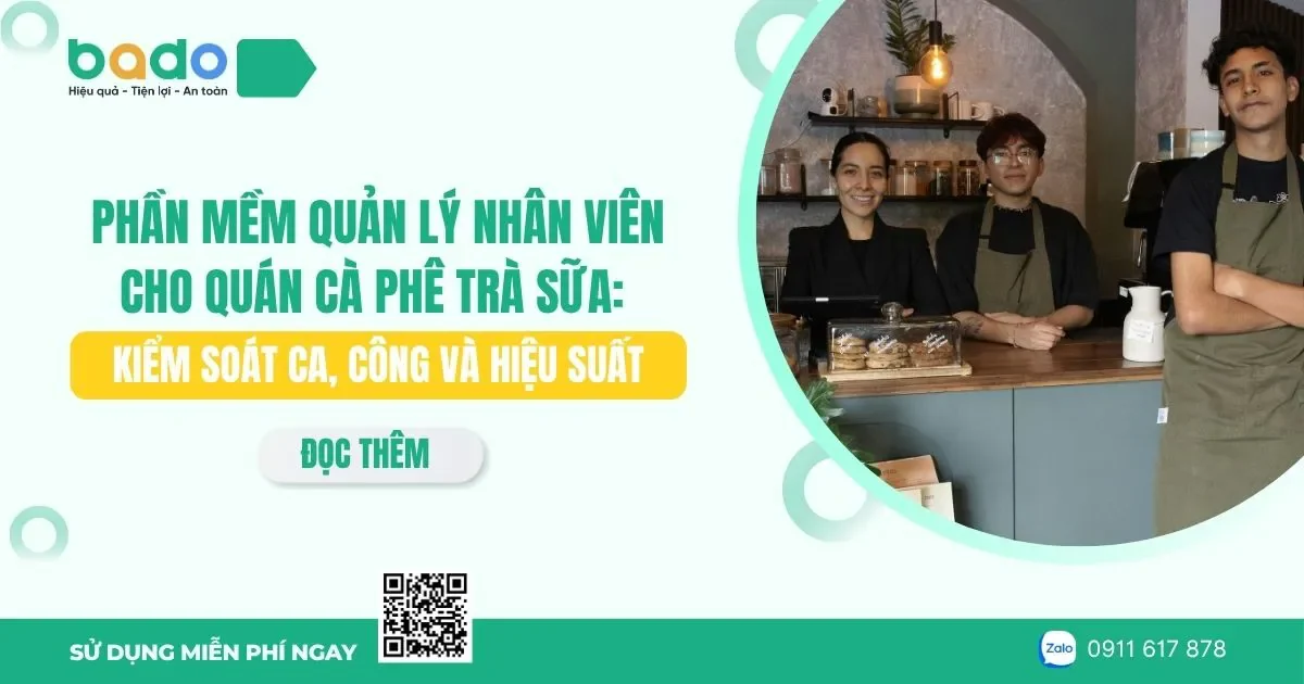 Phần mềm quản lý nhân viên cho quán cà phê trà sữa
