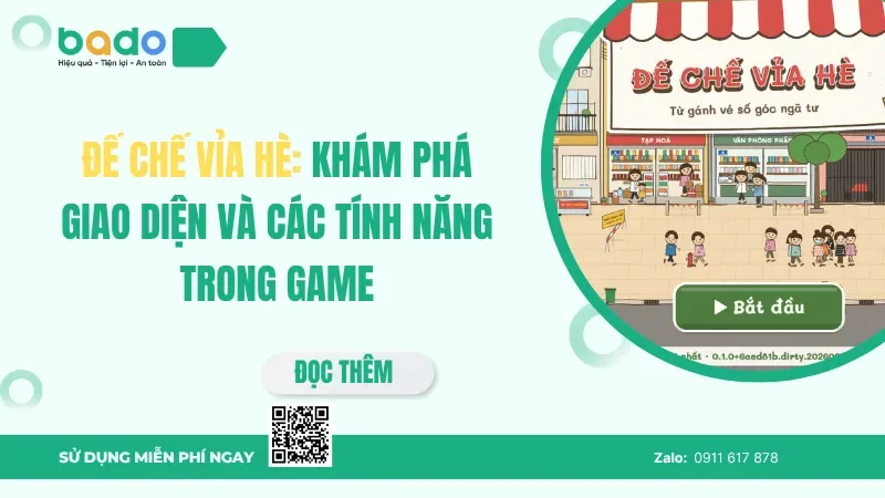 Đế Chế Vỉa Hè: Khám phá giao diện và các tính năng trong game