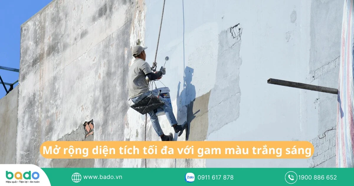 Mở rộng diện tích tối đa với gam màu trắng sáng.jpg
