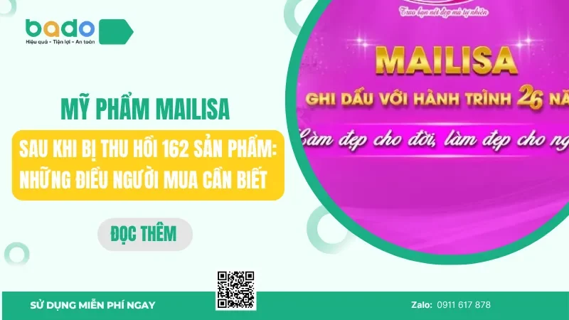 Mỹ phẩm Mailisa sau khi bị thu hồi 162 sản phẩm