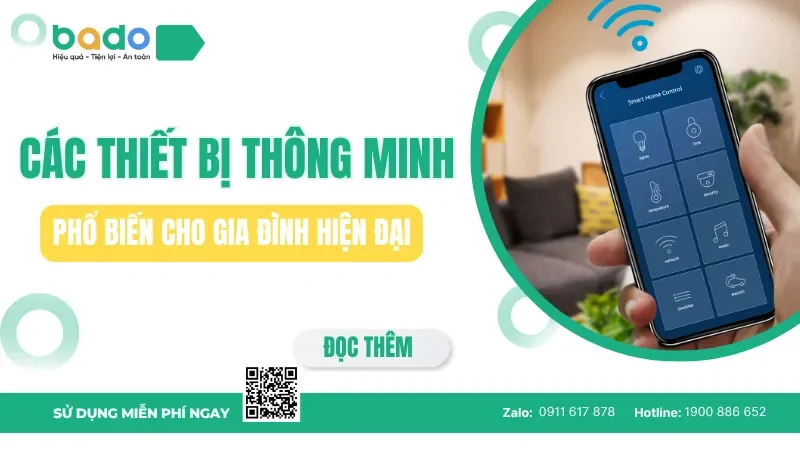 Các thiết bị thông minh phổ biến cho gia đình